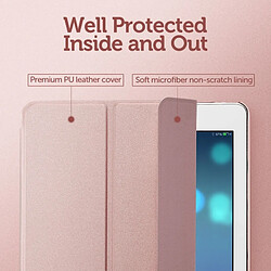 Avis Wewoo Coque de protection arrière en silicone Yippee Color Gentility Series 3 rabats en cuir pour iPad 9.7 (2018) / (2017), avec fonction Veille / Réveil (Or Rose)