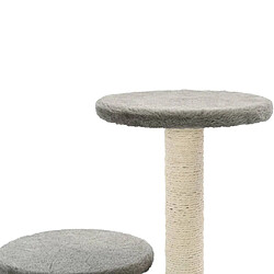 vidaXL Arbre à chat avec griffoirs en sisal 60 cm Gris pas cher