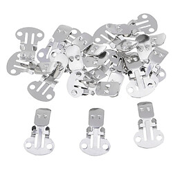 20 pièces en acier inoxydable plat clips de chaussure vierge diy artisanat découvertes petit