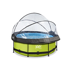 Piscine tubulaire Lime ronde 2,44 x 0,76 m avec dôme - Exit Toys