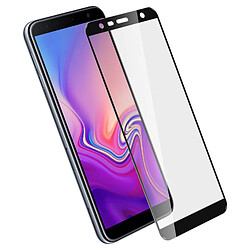 Avizar Film Samsung Galaxy J6 Plus Verre Trempé Protection Ecran contour Noir