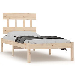 vidaXL Cadre de lit sans matelas 90x190 cm bois massif