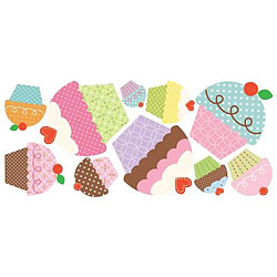 TheDecoFactory Happy Cupcake - Stickers géants