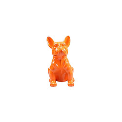 Stoobz Chien bouledogue français coloré 37 x 25 x 22 cm orange.