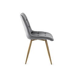 Avis Vivaldi Chaise RIO Gris Velours