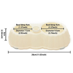 Acheter Wewoo Gamelle blanc Plat de nourriture de chat de forme de potiron + bols doubles d'eau potable avec le distributeur automatique de l'eau, taille: S