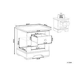 Avis Beliani Table de chevet Blanc WINGLAY