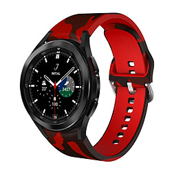 Bracelet en silicone motif imprimé rigide rouge camouflé pour votre Samsung Galaxy Watch4 40mm/44mm