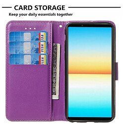 Htdmobiles Housse pour Sony Xperia 10 V - etui coque pochette portefeuille + film ecran - MAUVE