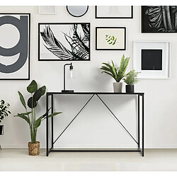 Urban Living Console design en métal Madison - L. 120 x H. 79 cm - Noir