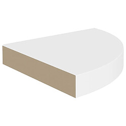 Avis vidaXL Étagères d'angle flottantes 4 pcs blanc 25x25x3,8 cm MDF