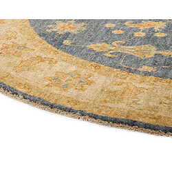 Vidal Tapis de laine 150x150 Bleu Kaizar pas cher