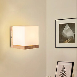 Acheter Stoex Applique Murale Cube Moderne Lampe Murale Minimaliste en Bois, Pour Chambre À Coucher, Bureau, Salon, Balcon, Escalier