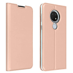 Avizar Housse Nokia 6.2 et 7.2 Folio Effet Satiné Porte-carte Support Vidéo rose gold