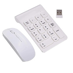 Avis Extensions De Clavier Sans Fil Du Clavier Numérique 2.4G Avec Souris Pour Ordinateur De Bureau Blanc