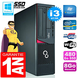 PC Fujitsu Esprimo E720 E85+ SFF Core I3-4130 RAM 8 Go Disque 480 Go SSD Wifi W7 - Occasion