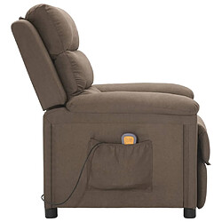 Avis vidaXL Fauteuil de massage Taupe Tissu