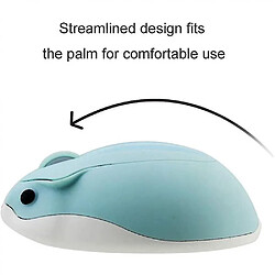 Universal Migne Animal Wireless Mouse Cartoon Hamster Shape Mini Voyage Mouse (bleu)