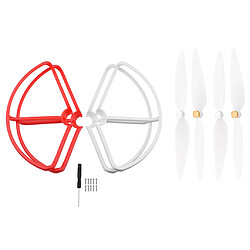 Accessoire bague de protection d'hélice 4 pièces pour xiaomi mi drone 4k rouge + blanc