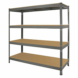 Avis Monstershop Monster Racking Q-Rax Rayonnage Robuste, 160cm L, 60cm P, Gris