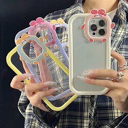 GUPBOO Étui pour iPhone13 Étui de téléphone portable de niche transparent simple de couleur bonbon anti-chute souple