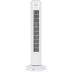 Ventilateur Tour Oscillant Portable Signature S40012 de 29 pouces avec Minuterie de 1 Heure et 3 réglages de Vitesse, Blanc