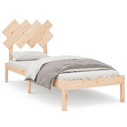 vidaXL Cadre de lit sans matelas 90x190 cm bois massif