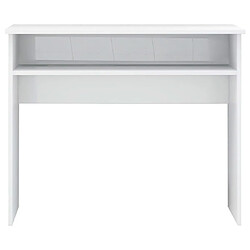 Avis vidaXL Bureau Blanc brillant 90x50x74 cm Bois d'ingénierie