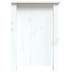 Maison Chic Meuble TV scandinave - Banc TV pour salon Blanc 103x36,5x52 cm Bois de pin massif -MN17850 pas cher