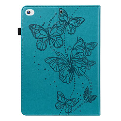 Etui en PU motif papillon avec support et porte-cartes bleu pour votre Apple iPad Mini/2/3/4/mini (2019) 7.9 pouces