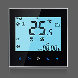 Wewoo Pour l'unité de bobine de noir fan, soutient le Wifi Thermostat programmable de salle affichage à cristaux liquides 2-Pipe