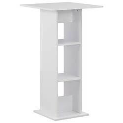 vidaXL Table de bar Blanc 60x60x110 cm