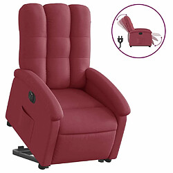 Maison Chic Fauteuil Relax pour salon, Fauteuil inclinable électrique rouge bordeaux tissu -GKD98082