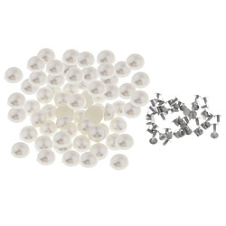 100pcs imitation rivets goujons pour robe de mariée décor maroquinerie 14mm