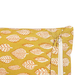 Acheter Beliani Lot de 2 coussins GINNALA Coton 45 x 45 cm Motif de plante Impression en bloc Jaune