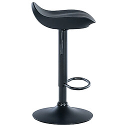 Acheter Decoshop26 Tabouret de bar en synthétique noir et plastique avec repose-pieds design moderne TDB10578