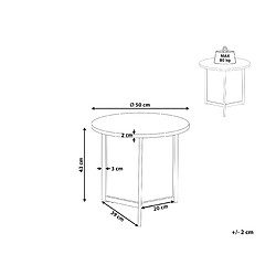 Avis Beliani Table d'appoint teinte bois sombre et noir TIPPO