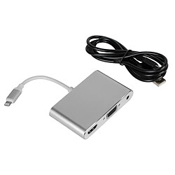 Wewoo Argent Adaptateur 3 en 1 Lightning vers HDMI / VGA / audio pas cher