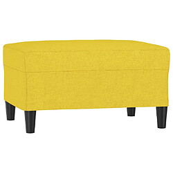 vidaXL Repose-pied Jaune clair 70x55x41 cm Tissu