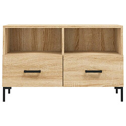 Maison Chic Meuble TV scandinave - Banc TV pour salon Chêne sonoma 80x36x50 cm Bois d'ingénierie -MN87575 pas cher