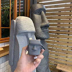 GUPBOO Airpods Coque Housse Étui Protecteur Compatible pour AirPods 3-Ins personnalité de la statue en pierre de l'île de Pâques