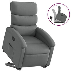 vidaXL Fauteuil inclinable Gris foncé Tissu