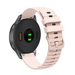 Bracelet en silicone points en forme de vague 18mm, réglable pour votre Garmin Venu 2S/Vivomove 3S/Vivoactive 4S - rose