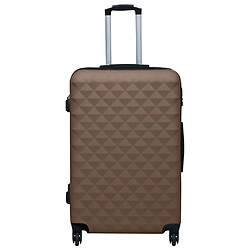 vidaXL Valise rigide Marron ABS