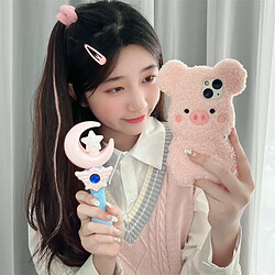 GUPBOO Étui pour iPhone13 Coque de téléphone portable en peluche cochon fille mignonne et douce