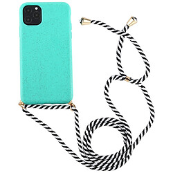 Wewoo Coque Pour iPhone 11 TPU Anti-Fall Mobile Phone Case With Lanyard Blue