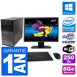 PC Tour Dell 390 MT Ecran 27" G630 RAM 8Go Disque Dur 250Go HDMI Windows 10 Wifi - Occasion