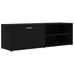 vidaXL Meuble TV Noir 120x34x37 cm Bois d’ingénierie