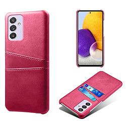 Coque en TPU + PU rigide avec 2 porte-cartes rose pour votre Samsung Galaxy A82 5G/Quantum 2