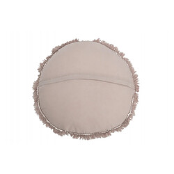 Dansmamaison Coussin Rond Velours Coton/Lin Vieux Rose